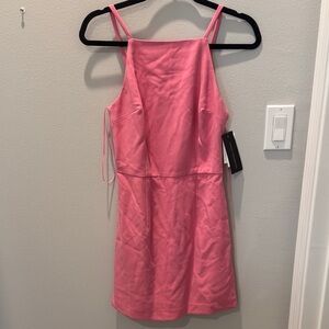 French connection morning glory pink dress